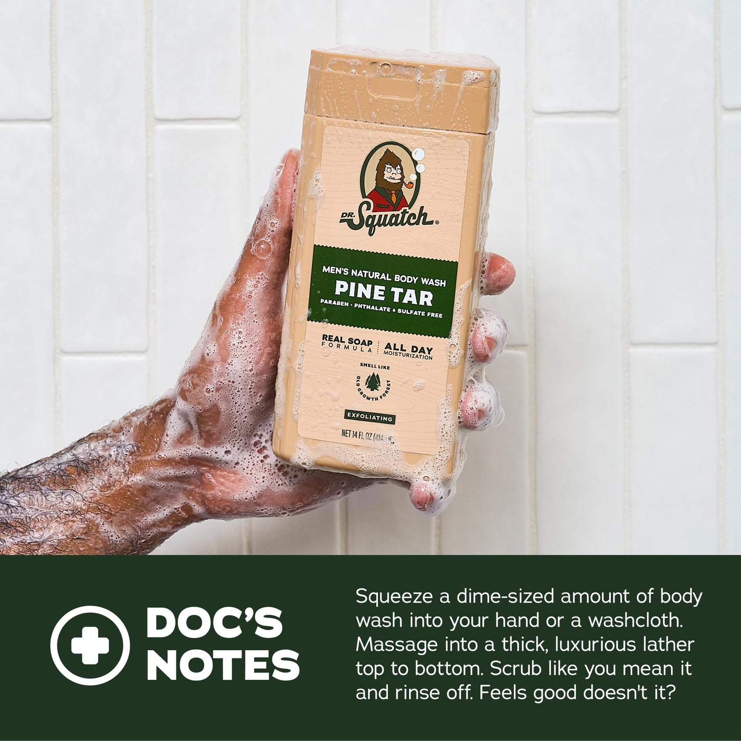 Dr. Squatch Natural Men's Body Wash Shower Gel - Cleansing, Nourishing, Long Lasting Scent, Moisturizing Body Wash for Men - Coastal Mist + Summer Beauty & Personal Care Dr. Squatch
