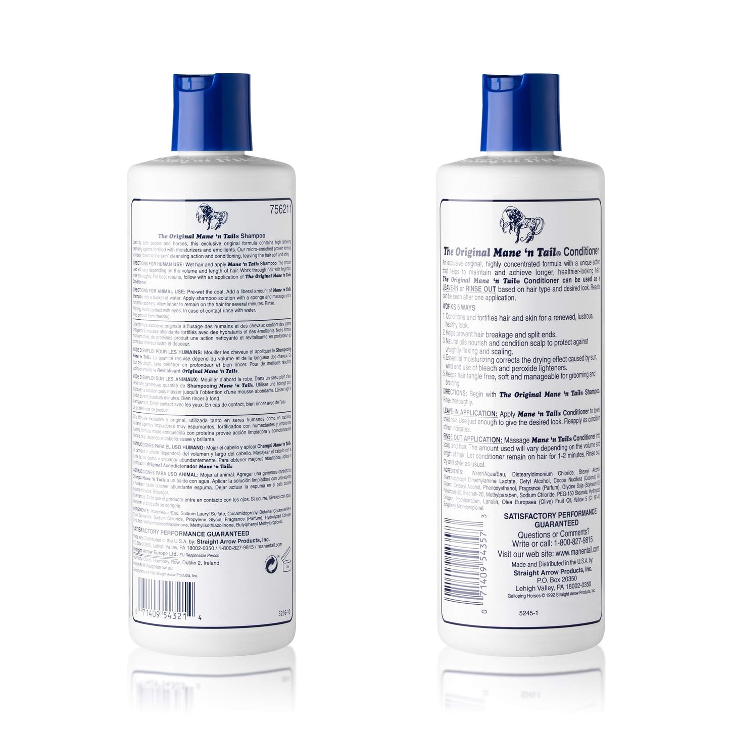 Mane 'n Tail Original Body Shampoo & Moisturizer Texturizer Condition 12 Ounce Each For Stronger Longer Hair Beauty & Personal Care Mane 'n Tail