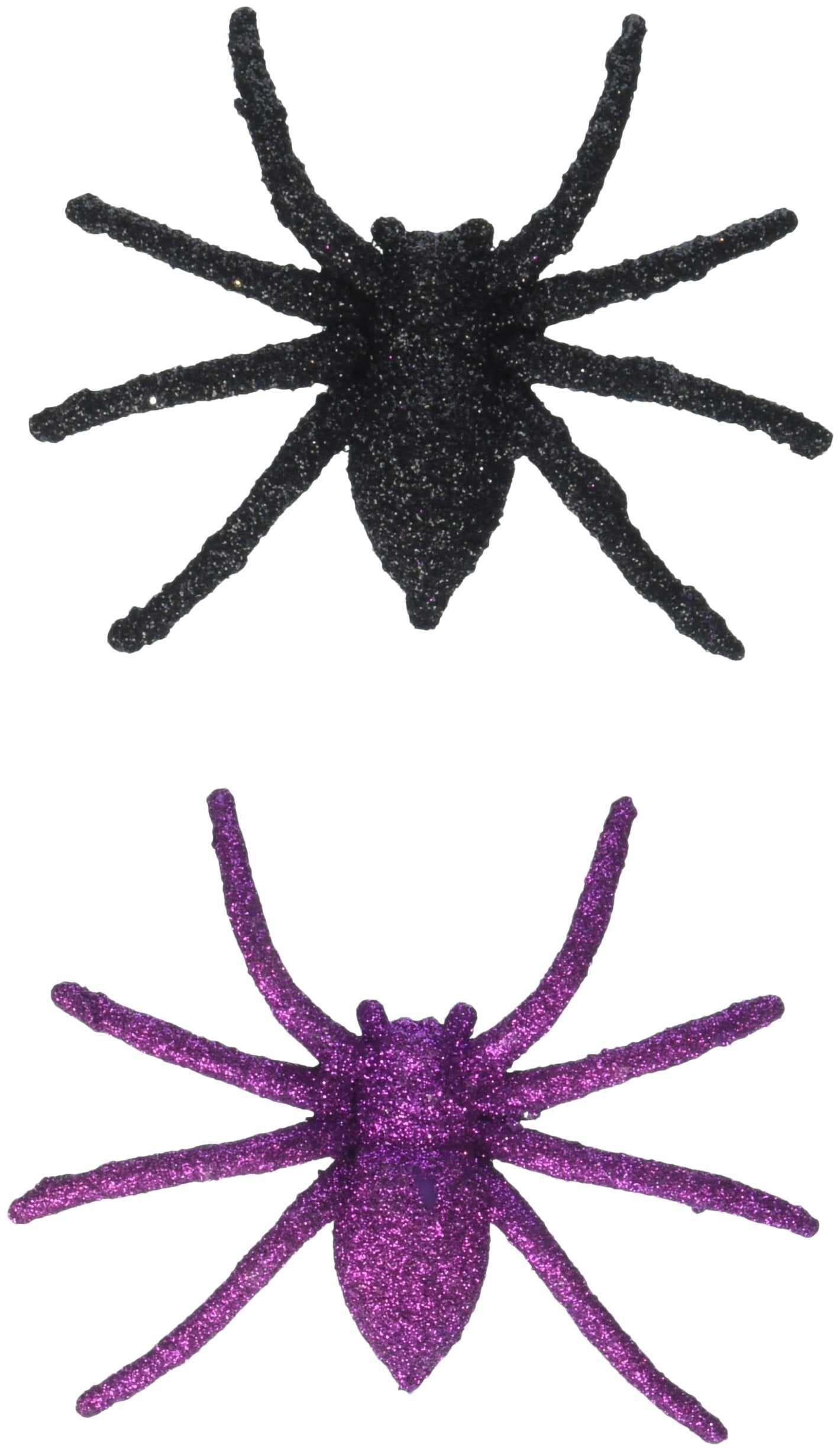 Fun World Enter If You Dare Black Green Glitter Spiders 2in NIP Beauty & Personal Care Fun World