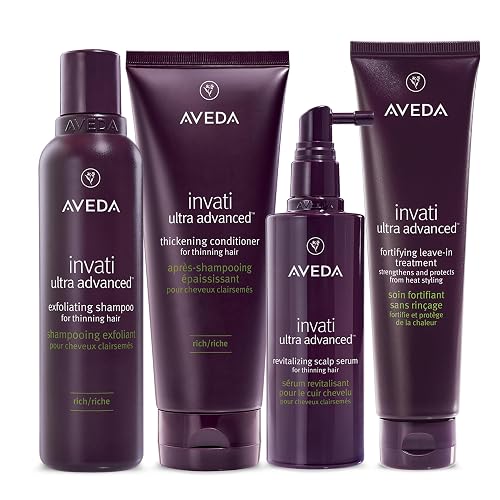Aveda Invati Ultra Advanced Rich 4-Step System | Exfoliating Shampoo, Thickening Conditioner, Revitalizing Scalp Serum, Fortifying Leave-In Treatment Beauty & Personal Care Aveda