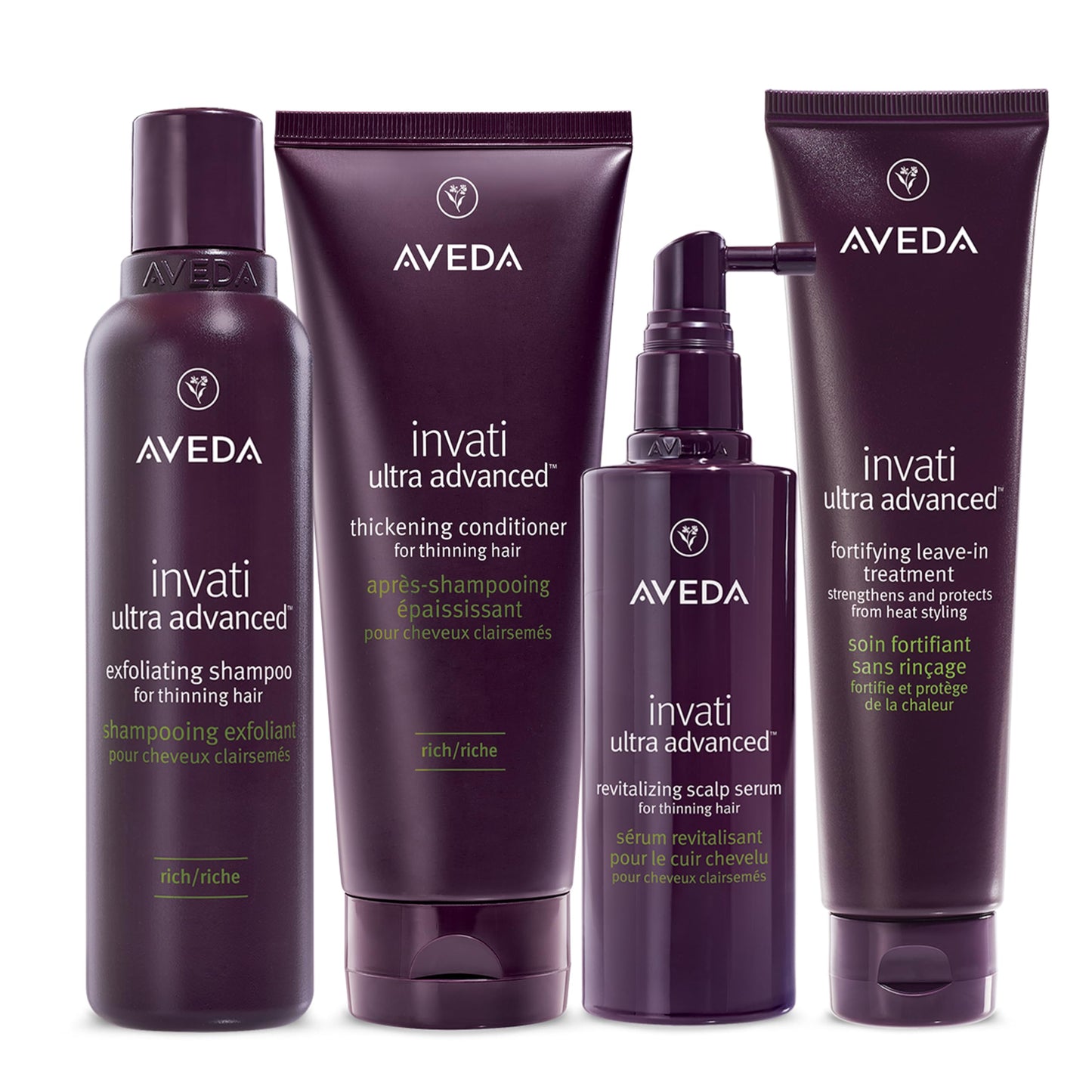 Aveda Invati Ultra Advanced Rich 4-Step System | Exfoliating Shampoo, Thickening Conditioner, Revitalizing Scalp Serum, Fortifying Leave-In Treatment Beauty & Personal Care Aveda