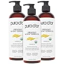 PURA D'OR ORGANIC Wheat Germ Oil (16 Oz x3 = 48 Oz) 100% Pure & Natural USDA Certified Cold Pressed Carrier Oil - Vitamin E Rich, Moisturizing Beauty & Personal Care PURA D'OR