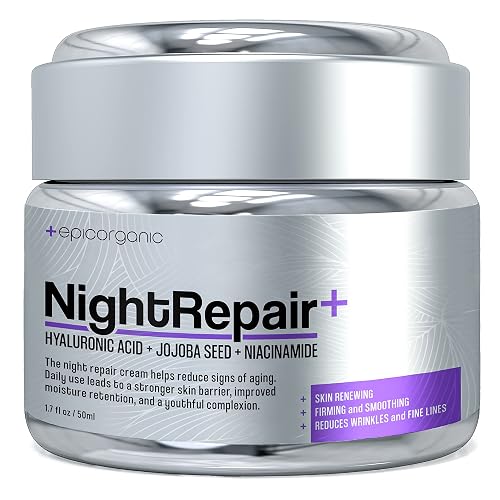 Epic Organic Night Repair | Anti Wrinkle Night Cream for Women | Anti Aging Night Cream with Hyaluronic Acid and Collagen | Night Moisturizer for Face Beauty & Personal Care Epic Organicum
