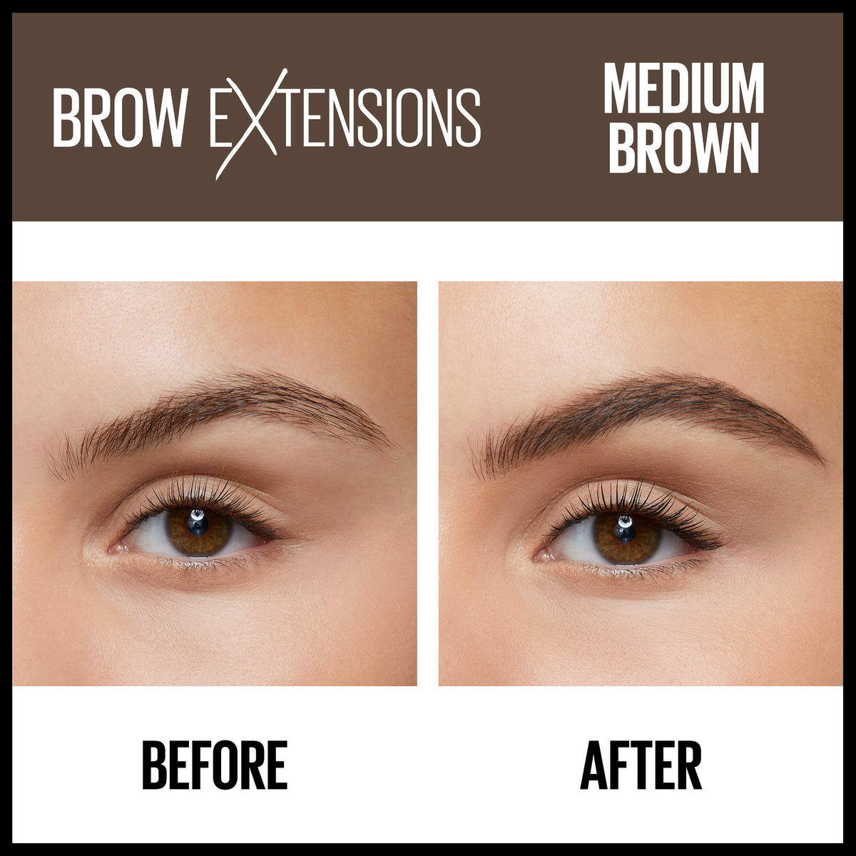 Maybelline Brow Extensions Fiber Pomade Crayon Eyebrow Makeup, Medium Brown, 1 Count