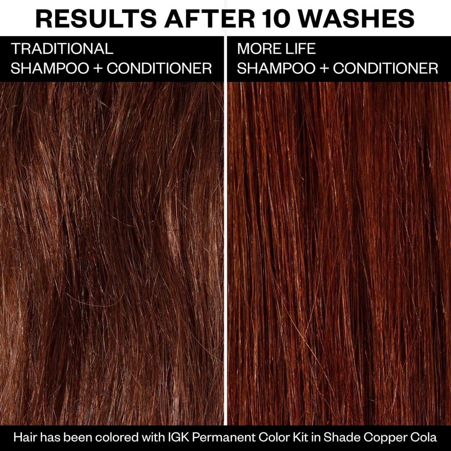 IGK MORE LIFE Color Extending Gloss Shampoo & Conditioner Set | Preserves Color + Enhances Shine | UV Protection | Vegan + Cruelty-Free | 8 oz (Pack Beauty & Personal Care IGK