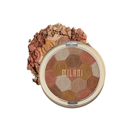 Milani Illuminating Face Powder - Amber Nectar (0.35 Ounce) Cruelty-Free Highlighter, Blush & Bronzer in One Compact to Shape, Contour & Highlight Beauty & Personal Care Milani