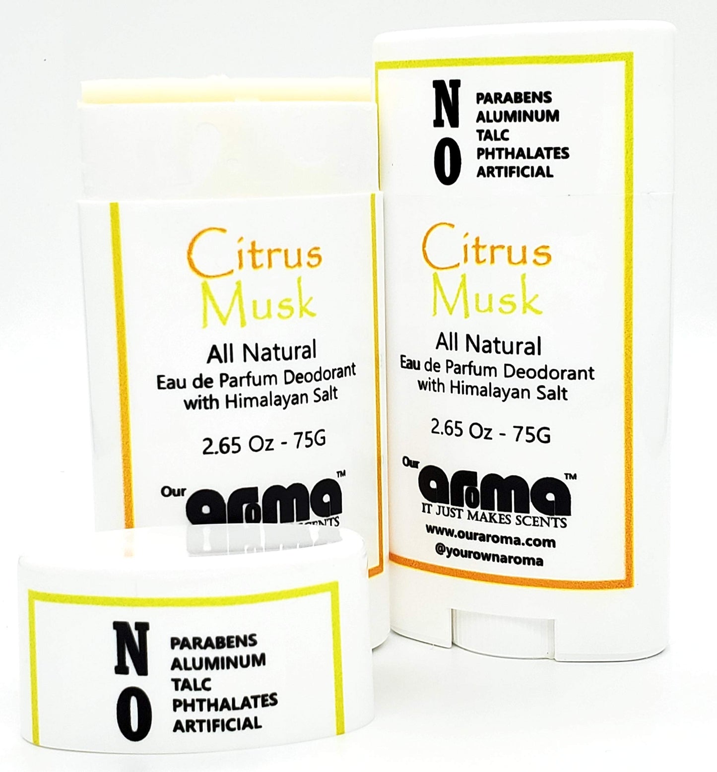 Our Aroma All Natural Deodorant for Women and Men -and Poured Aluminum Free Deodorant - Gluten Free, Cruelty Free, Free of Parabens - Citrus Musk Beauty and Personal Care Our Aroma