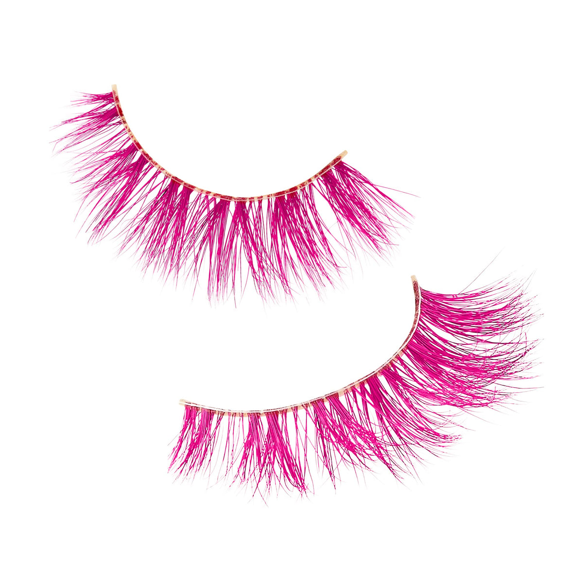 iENVY False Eyelashes Real Mink Color Couture Full Colored Lashes Maximum Fluffiness and Volume Fake Eyelashes (Pink)