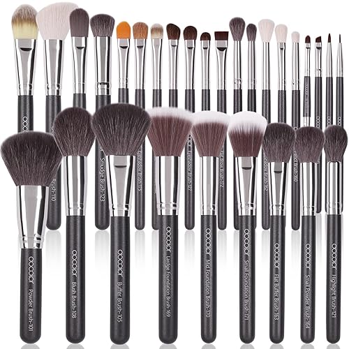 Docolor Professional Makeup Brush Set 29Pcs Makeup Brushes Valentines Day Gifts Premium Goat Synthetic Fiber Foundation Face Powder Blush Concealer Beauty & Personal Care docolor