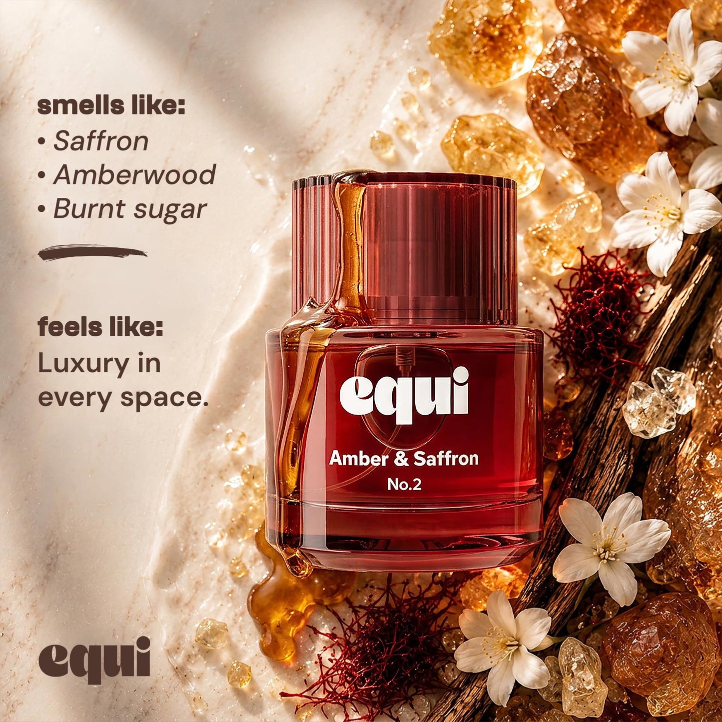 Equi Amber & Saffron Perfume Inspired by MFK Baccarat Rouge 540, Unisex Beauty & Personal Care Equi Scents