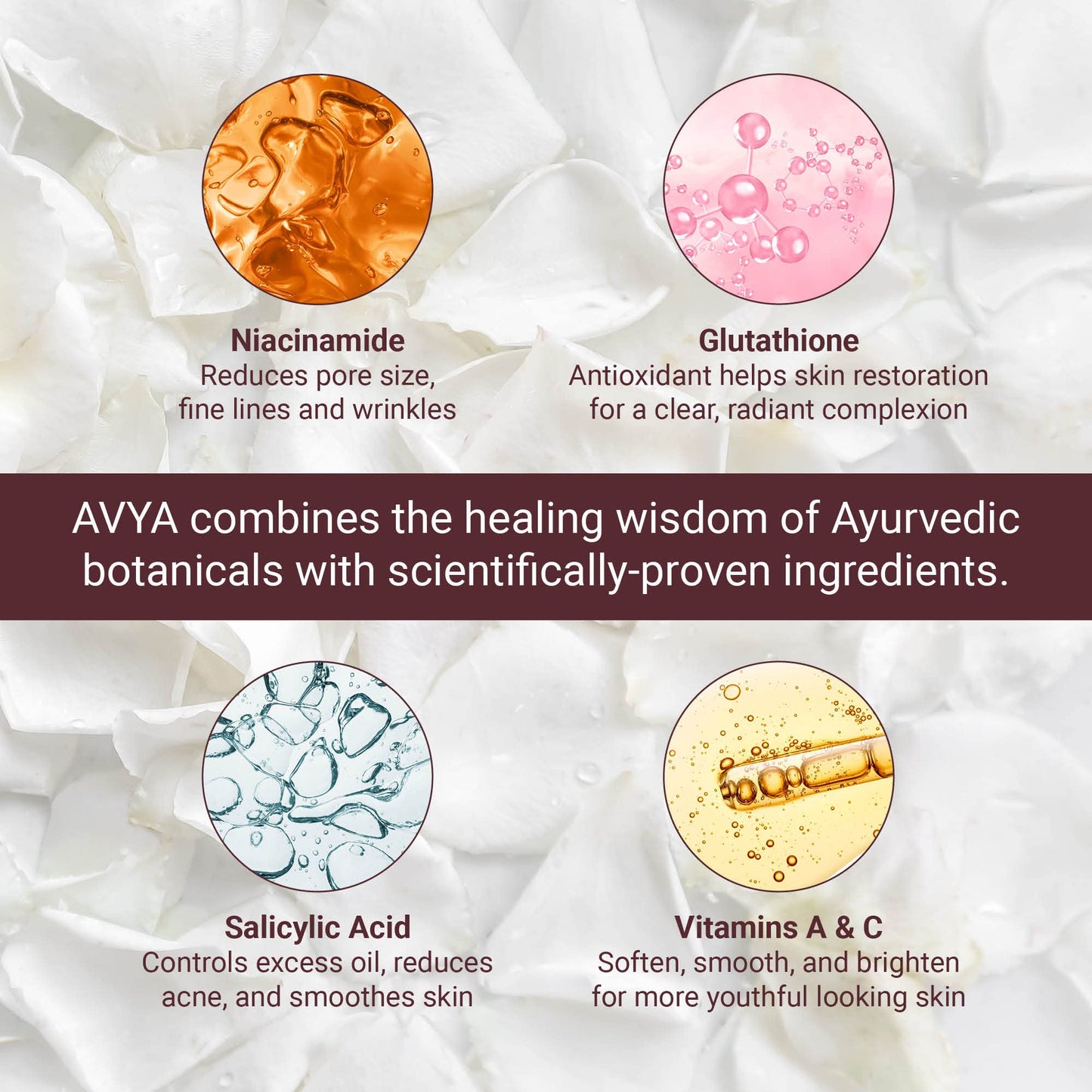 AVYA Anti-Aging Power Serum - Hyaluronic Acid Face Serum Plumps and Brightens Skin/Retinol Treatment Reduces Fine Lines and Boosts Collagen Beauty & Personal Care Avya Skincare
