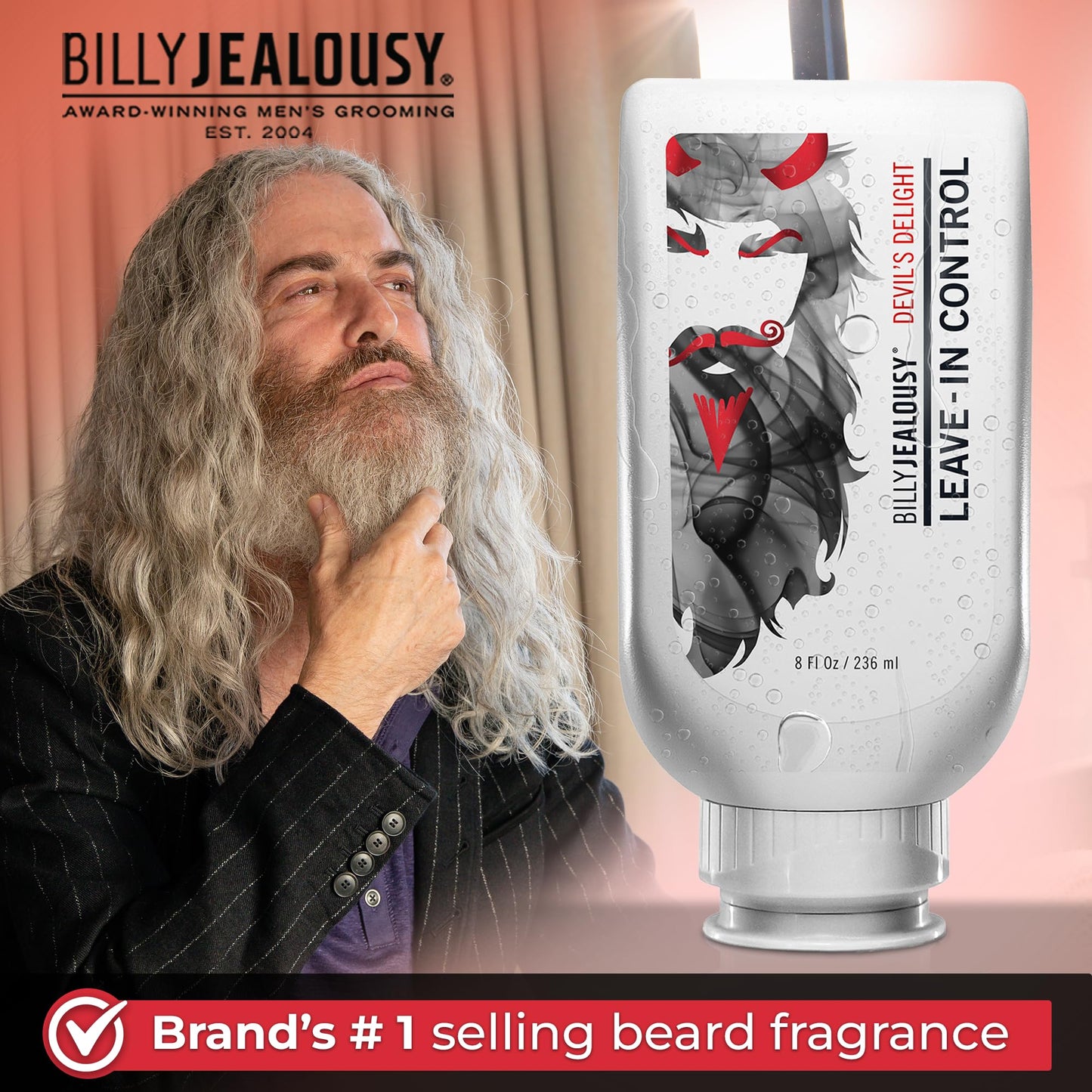 Billy Jealousy Devils Delight Beard Control Leave in Beard Conditioner for Men with Aloe Leaf Juice, Hops Extract & Witch Hazel, Softens Hair Beauty & Personal Care Billy Jealousy