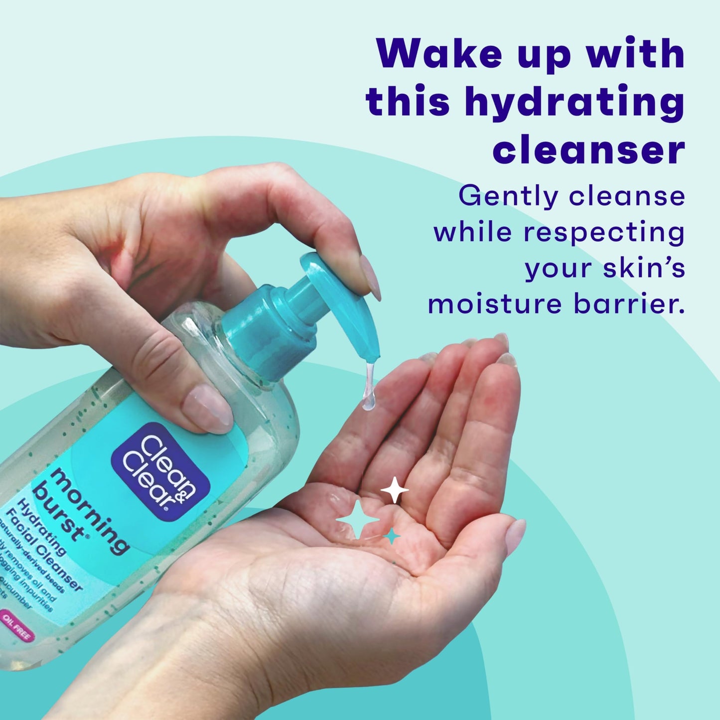 Clean & Clear Morning Burst Oil-Free Hydrating Facial Cleanser with BHA, Cucumber & Aloe Extracts, Face Wash Gently Removes Oil & Pore Clogging Beauty & Personal Care Clean & Clear