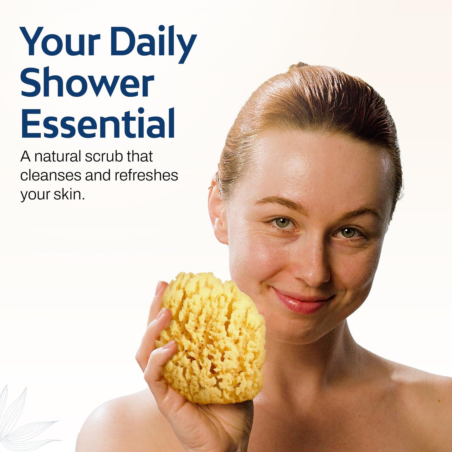 HartFelt Gentle Exfoliation Yellow Sea Sponge 4in - Natural Shower Sponges for Bathing for Men and Women - Rich Lather Beauty and Personal Care HartFelt