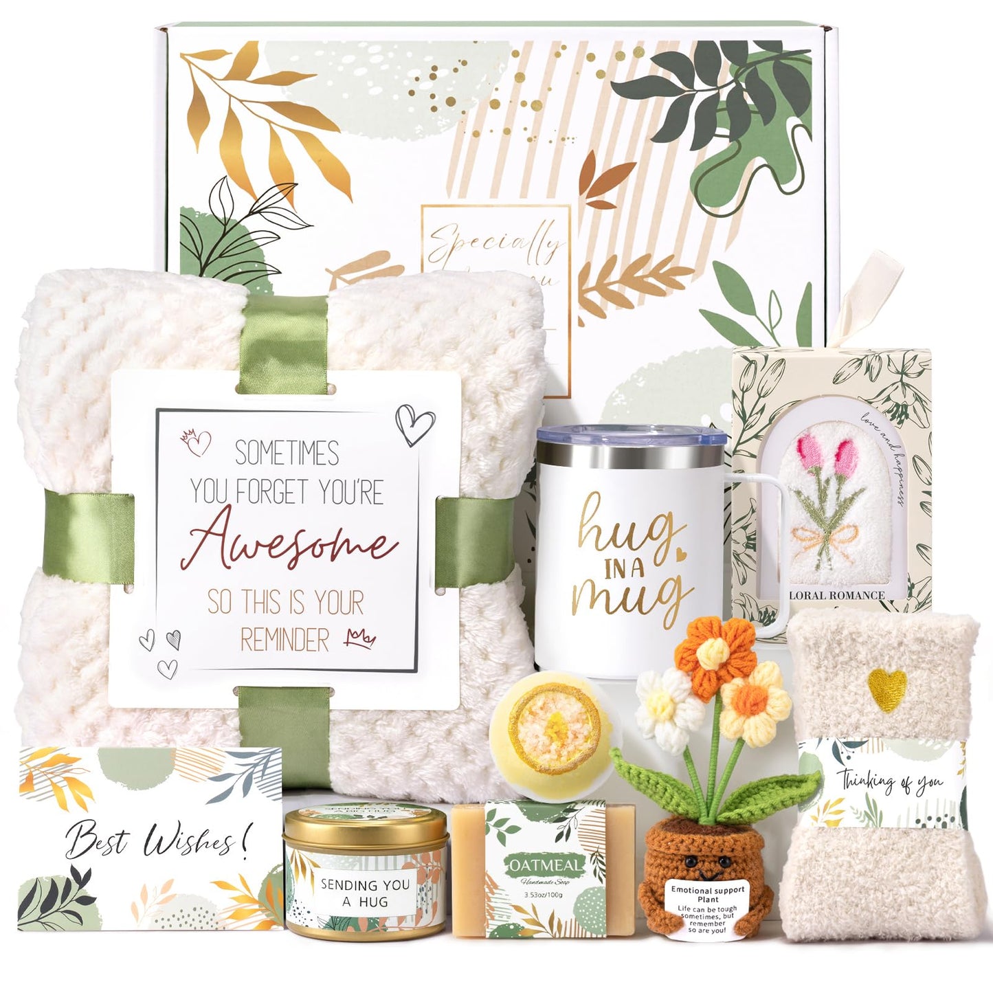 Get Well Soon Gift Baskets for Women, Sending Warmth Gift, Self Care Gifts, Spa Care Package After Surgery Inspirational Thinking of You Sympathy Beauty and Personal Care Victdom