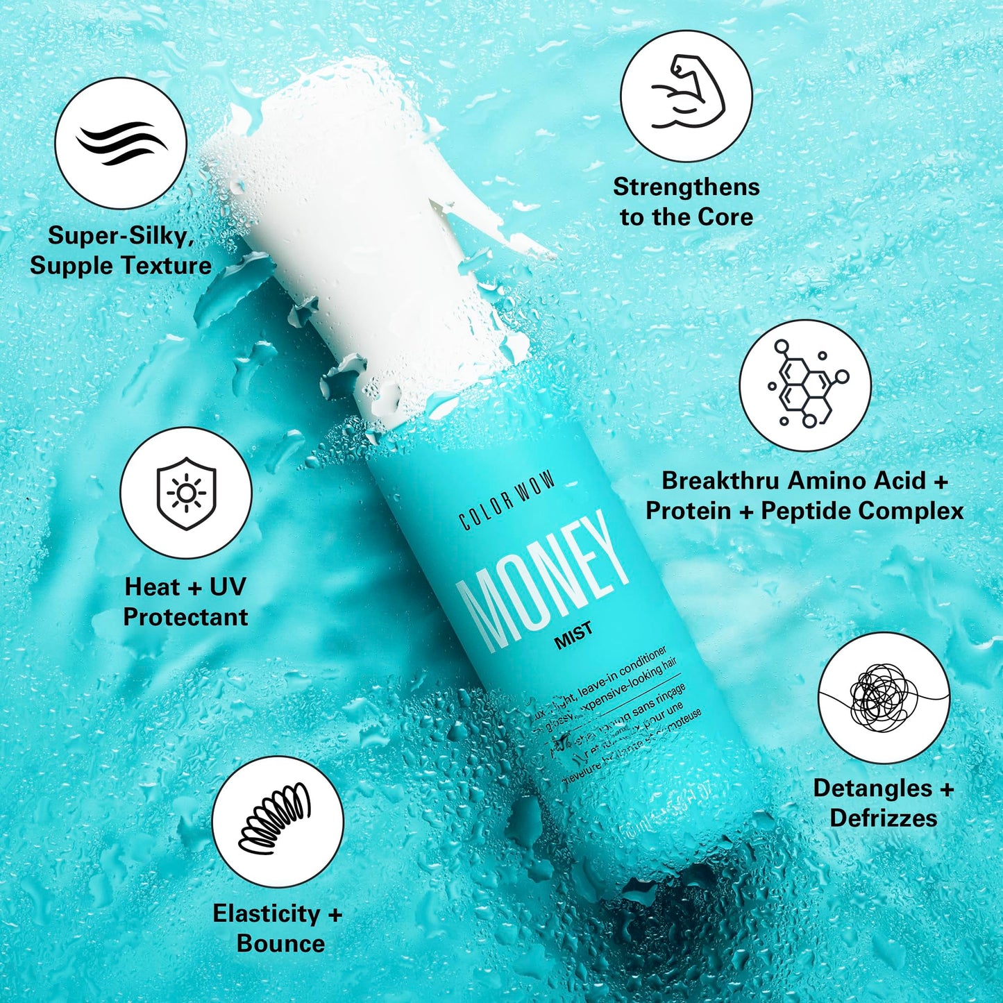 COLOR WOW Money Mist, Leave-In Conditioning Treatment for Expensive-Looking, Glossy Hair, Moisturizes, Defrizzes and Detangles Beauty and Personal Care COLOR WOW