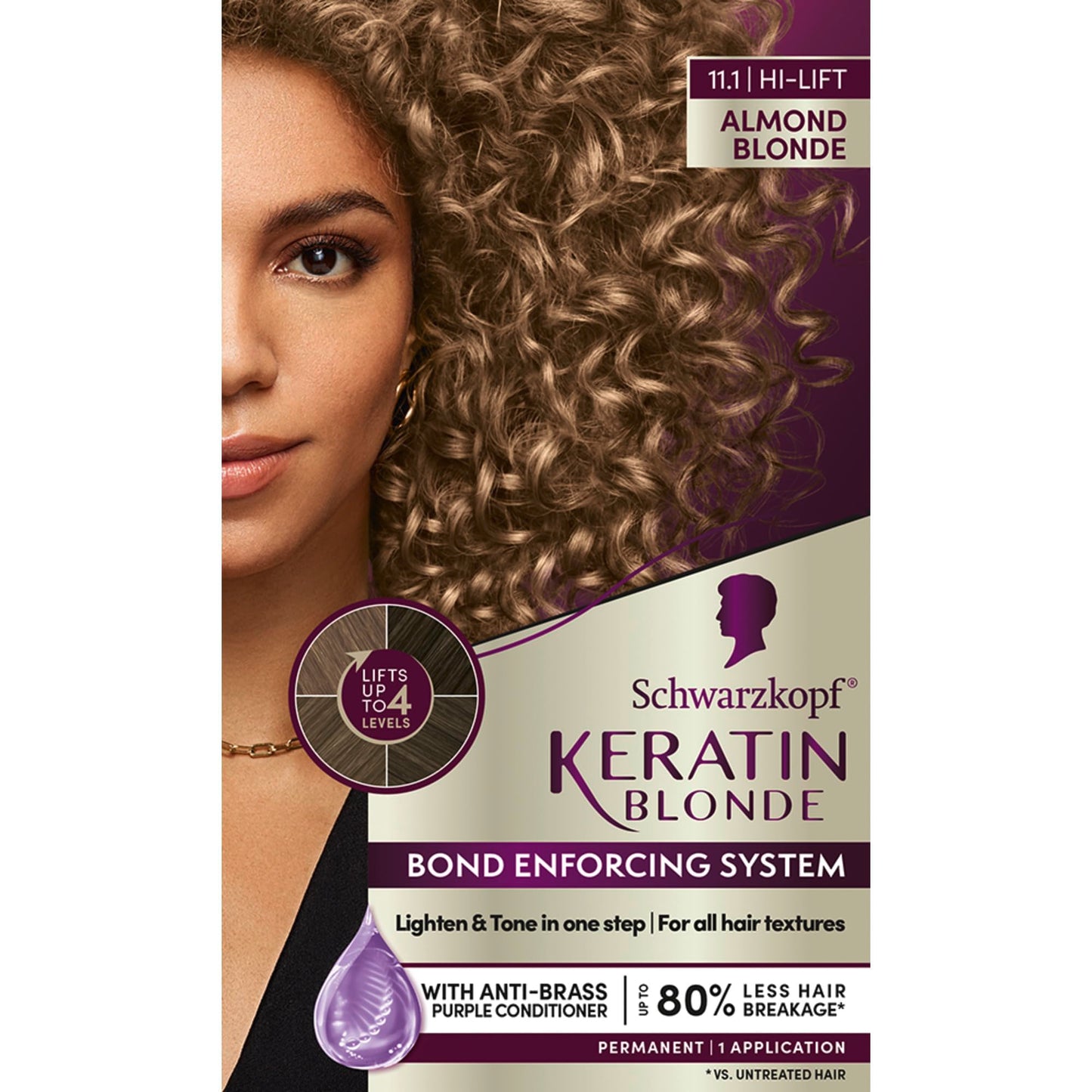 Schwarzkopf Keratin Blonde Hair Dye, 11.1 High Lift Almond Blonde, Professional Quality Permanent Hair Color, Bond Enforcing System, Pre-Color Serum Beauty & Personal Care Schwarzkopf
