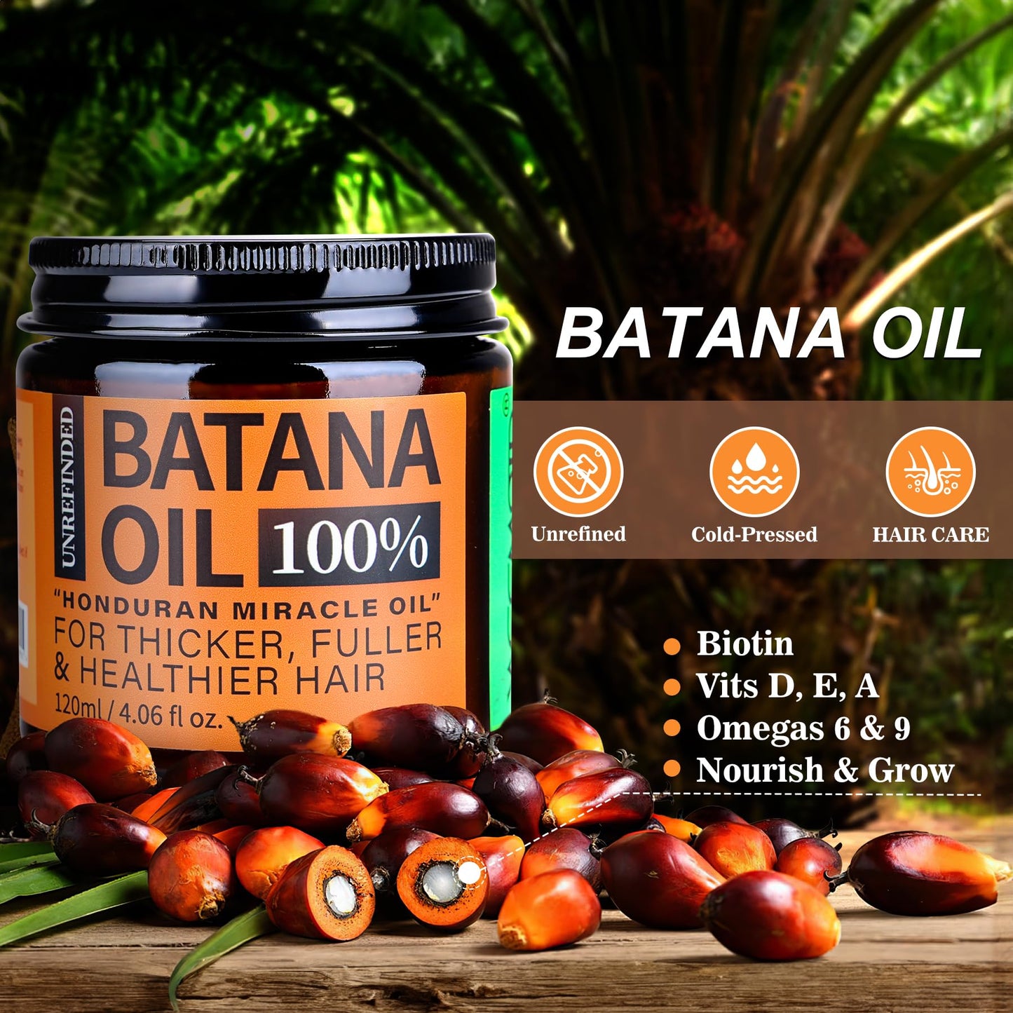 WEEMOTD Unrefined Batana Oil for Hair Growth, Dr. Sebi Raw Batana Oil from Honduras, Hair Mask Hair Growth oil with Organic and Natural Ingredients Beauty & Personal Care WEEMOTD