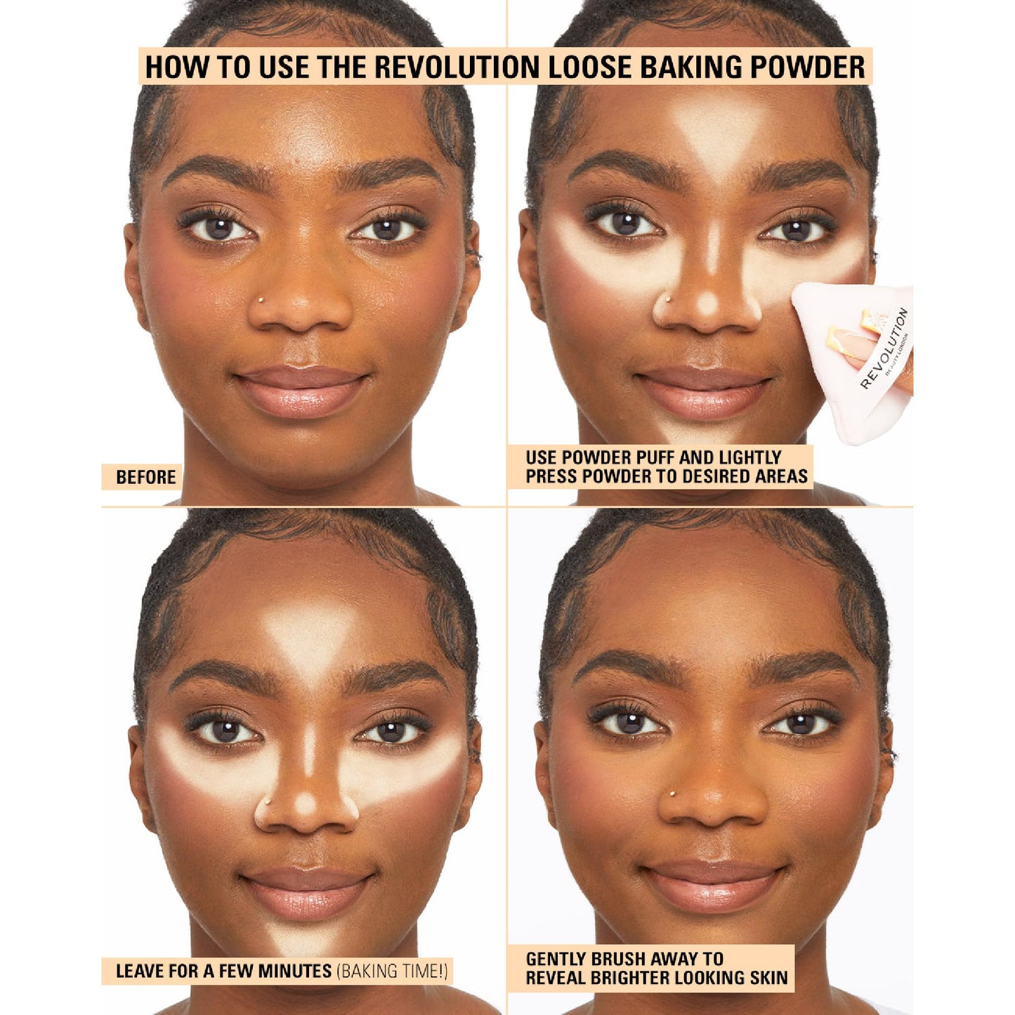 Revolution, Loose Baking Powder, Makeup Setting Powder, Long-Lasting Coverage, Mattifies & Reduces Shine, Lace, 1.12 oz Beauty and Personal Care Makeup Revolution