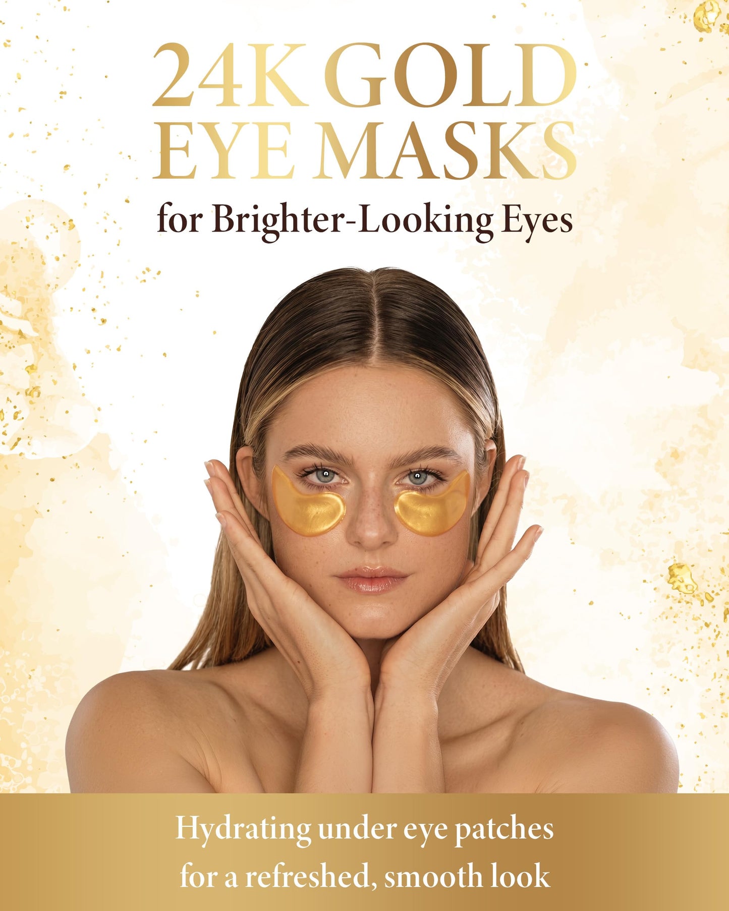 AICHUN BEAUTY Crystal Collagen Gold Eye Mask - 24K Gold Eye Mask Patches - Hydrating Gold Eye Mask Crystal Gel Patches, 30 Pack Beauty & Personal Care AICHUN BEAUTY