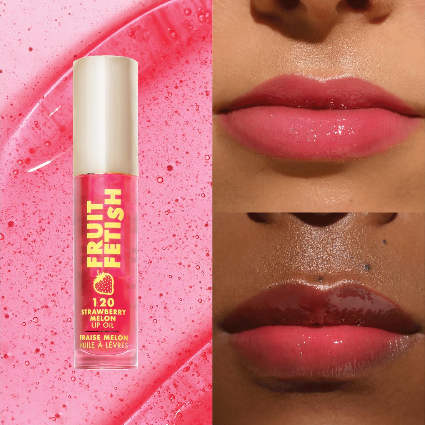 Milani Fruit Fetish Lip Oil, Tinted Lip Gloss & Hydrating Lip Oil Treatment, Moisturizing Non Sticky Clear Shine, High Shine Lip Balm for Dry Lips Beauty & Personal Care Milani