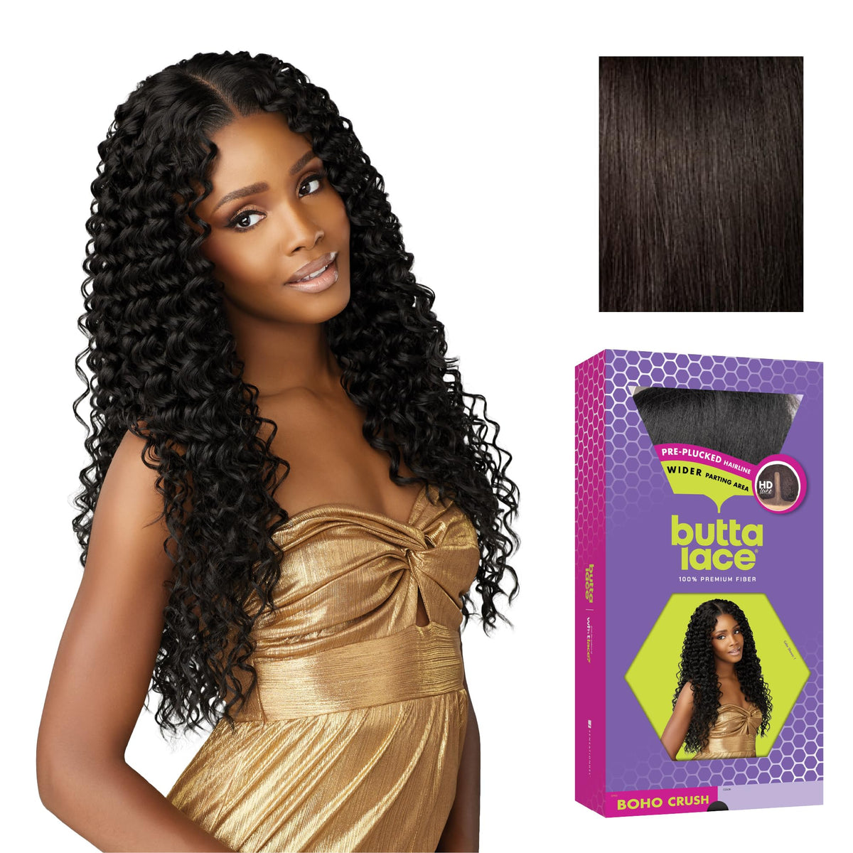 Sensationnel Butta LaceWig-Boho Crush, 2 DARKBROWN
