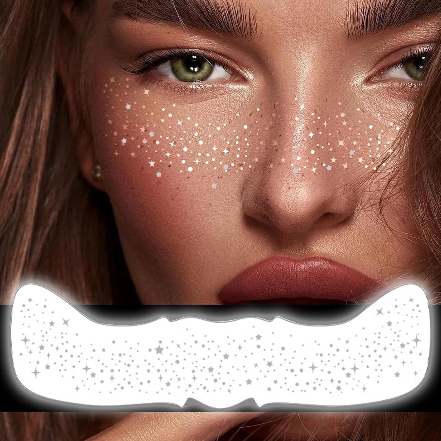 Makeup Glitter Speckle Patches for Face | Waterproof Speckles Patches Decor,Face Glitter Makeup Speckle,Safe and Harmless Makeup Tool Beauty & Personal Care Shakven