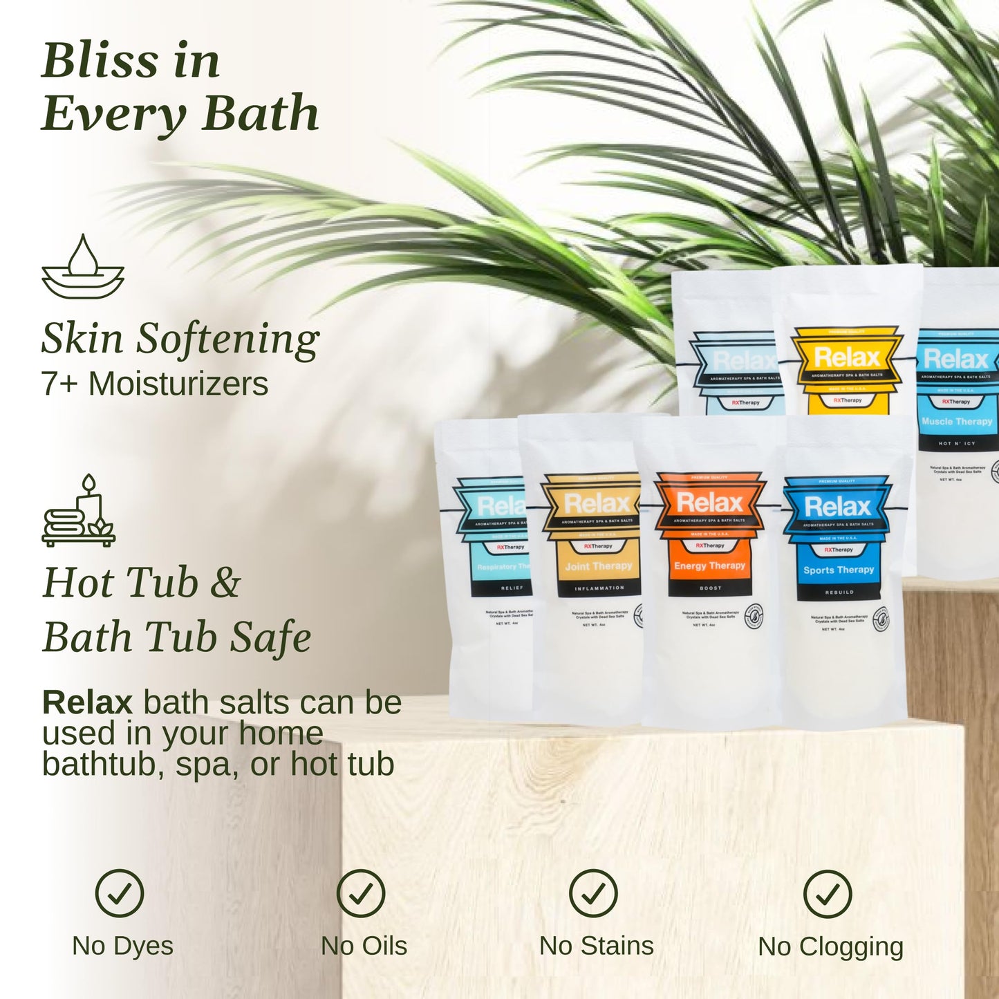 Relax Spa & Bath, Epsom & Dead Sea Salts, Aromatherapy Bath Salts for Hot Tub, Bath, or Spa, Infused with Magnesium, Muscle Recovery & Sports Therapy Beauty and Personal Care Relax Spa & Bath