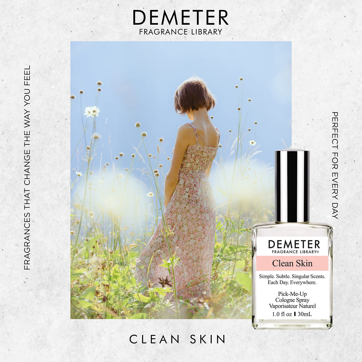DEMETER Natural Perfume Spray Cologne for Women, Clean Skin, 1 oz Beauty & Personal Care DEMETER
