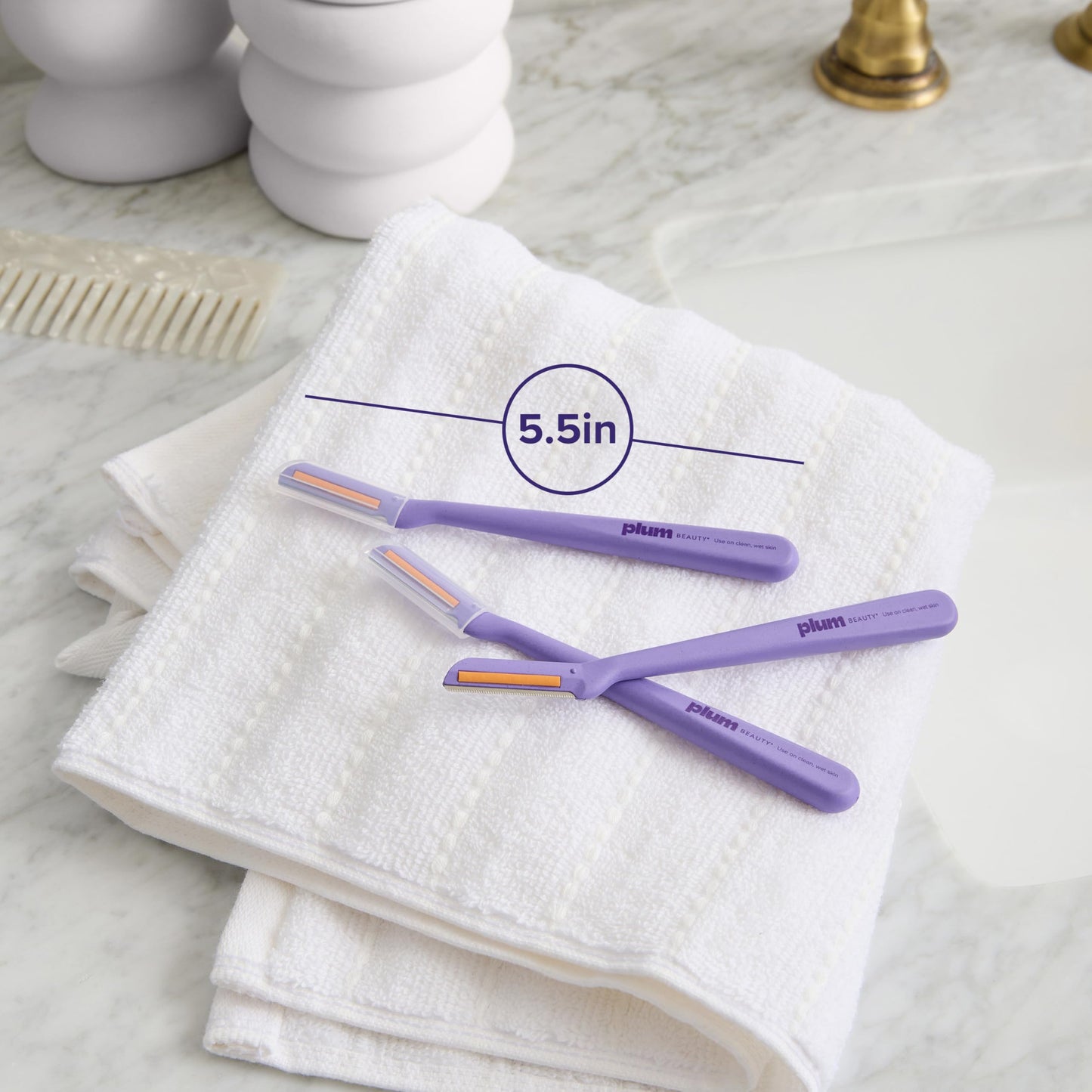 Plum Beauty Vitamin C Dermaplaning Razors (3-Pack)- Facial Razors for Women Beauty and Personal Care Plum Beauty