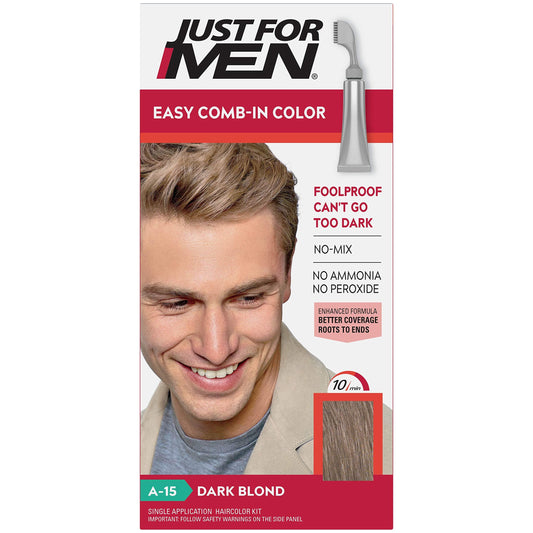 JUST FOR MEN AutoStop Haircolor, Dark Blond A-15 (4 Pack) Beauty & Personal Care Just My Style
