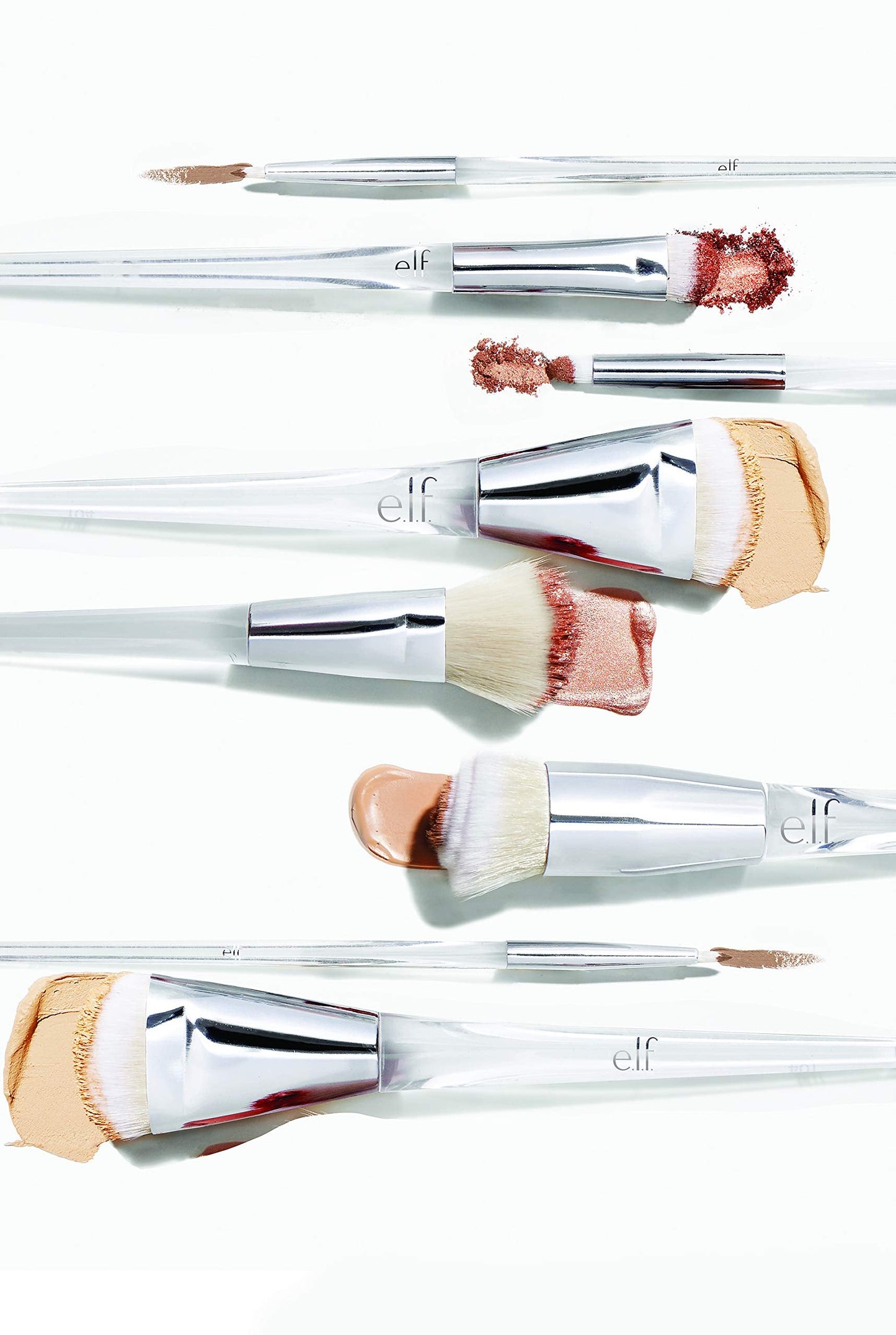 e.l.f. Precision Swirl Foundation Brush, Blends Liquid Foundation Smoothly Onto Skin, Triangular Handle For Ultimate Control, Vegan & Cruelty-Free Beauty & Personal Care e.l.f.