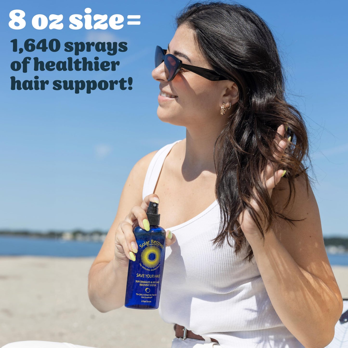 Solar Recover All Natural Hair Conditioner for Sun Damaged Hair - Leave-In Spray (8 oz) - Hydrating Detangler for Dry, Damaged Hair Beauty & Personal Care Solar Recover