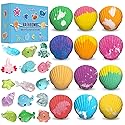 Bath Bombs for Kids with Surprise Toys Inside, 12 Pack Shell Kids Bath Bombs Gift Set for Girls Boys Birthday, Easter, Christmas, Halloween, Handmade… Beauty & Personal Care Santrela