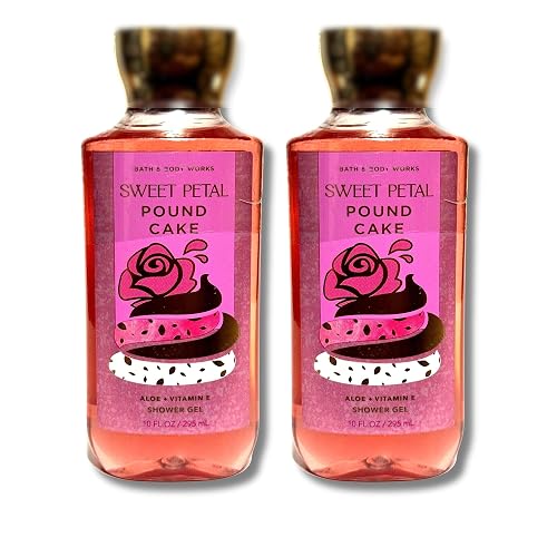 Bath & Body Works Shower Gel Gift Set 10oz Each Pack of 2 (Sweet Petal Pound Cake) Beauty & Personal Care Bath & Body Works