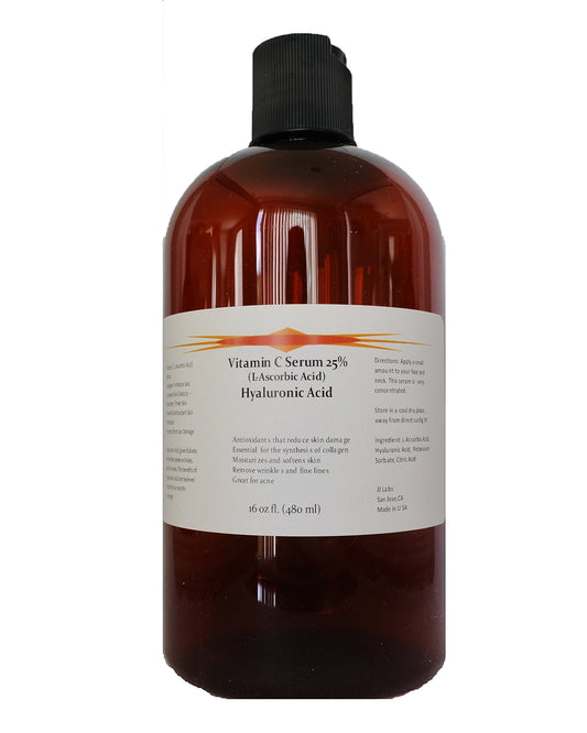 Vitamin C Skin Serum 25% (L-ascorbic Acid) with Pure Hyaluronic Acid Anti Aging Serum (32oz) Beauty & Personal Care JJ Labs Skin Solutions