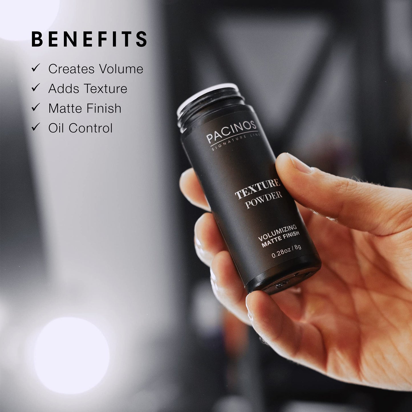 Pacinos Texture Powder - Lightweight Root Lifting Powder with Matte Dry Finish for Texture, Volume & Thickness - Shaker Bottle for Easy Hair Styling Beauty & Personal Care Pacinos