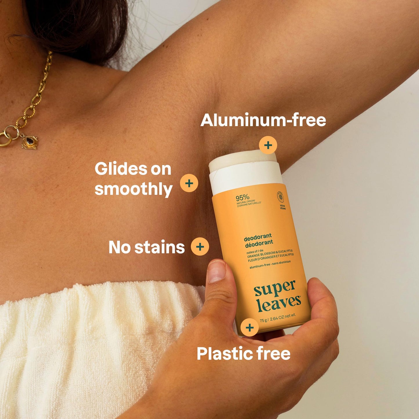 ATTITUDE Plastic-Free Natural Deodorant, Aluminum-Free, Baking Soda Formula, EWG Verified, Vegan, Long-Lasting Odor Protection,Orange Blossom Beauty and Personal Care ATTITUDE