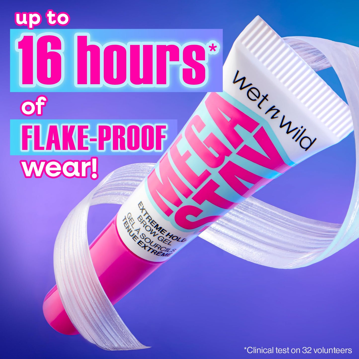 wet n wild Mega Stay Extreme Hold Brow Gel, Lightweight, Non-Sticky & Flake-Free Formula, Long-Lasting 16-Hour Wear, Sculpted & Laminated Brow Look Beauty & Personal Care wet n wild