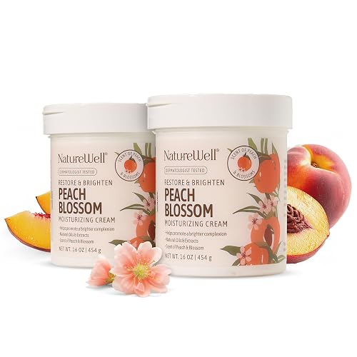 NATURE WELL Peach Blossom Restore & Brighten Moisturizing Cream For Face & Body, Infused With Peach Extract, Niacinamide, & Hyaluronic Acid, Promotes Beauty & Personal Care NATURE WELL