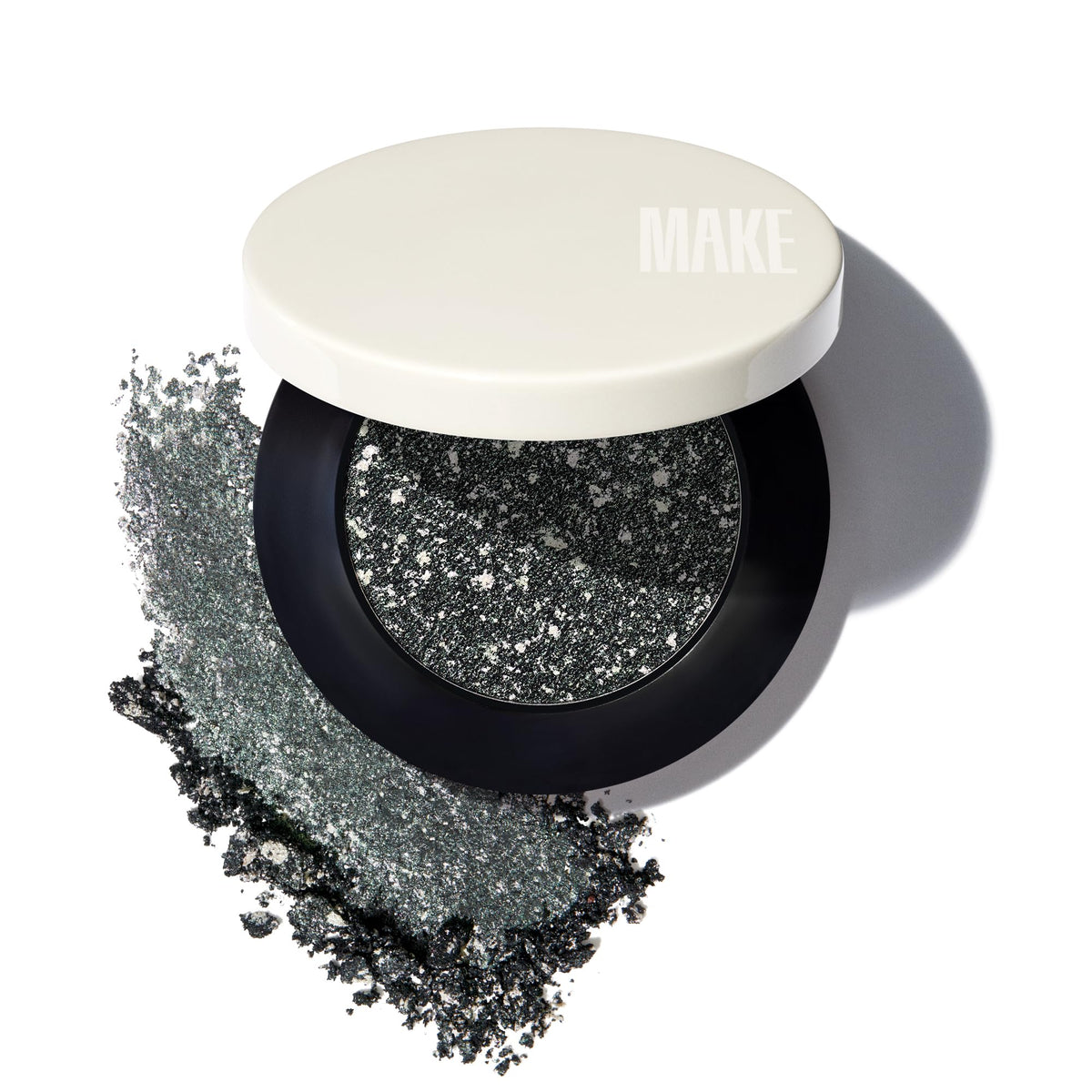 MAKE Beauty Multi-Chromatic Eye Shadow. Metal Reflecting Luminous Foil Finish Creamy, Buildable, Dimensional Long-wear, Crease-proof Powder Eyeshadow,