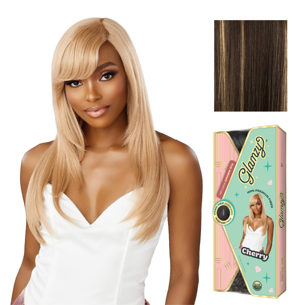Sensationnel Glamzy Lace Crown Wig-Cherry, CH27