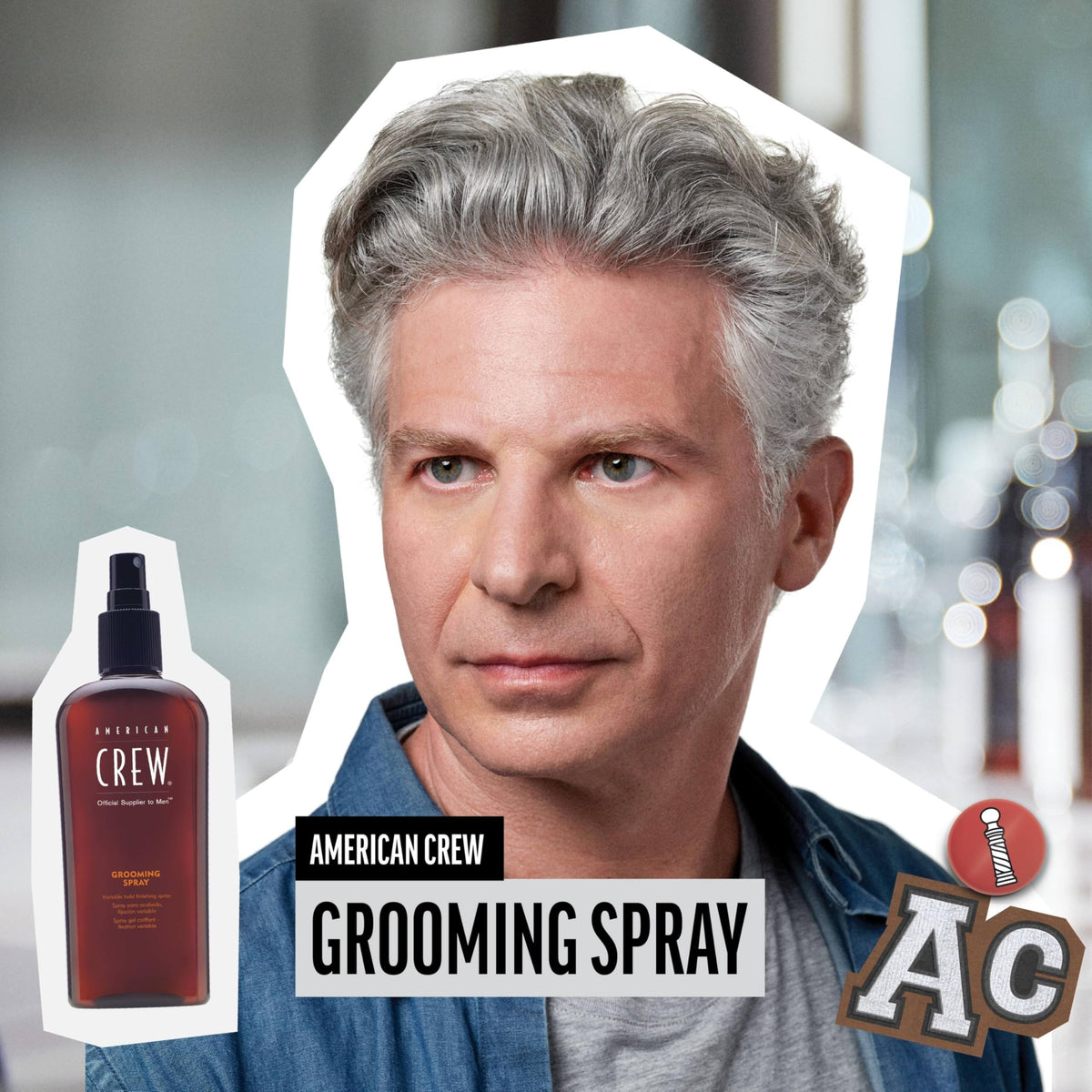 American Crew Men's Hair Spray, Variable Hold Grooming Styling Product Gift for Him, 8.4 fl oz Beauty & Personal Care AMERICAN CREW