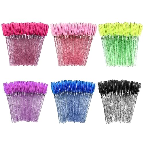 300Pcs Disposable Eyelash Mascara Brushes for Eye Lashes Extension Eyebrow and Makeup for Eye Lash Extension, Eyebrow and Makeup Crystal 6 Beauty & Personal Care GUMIKE