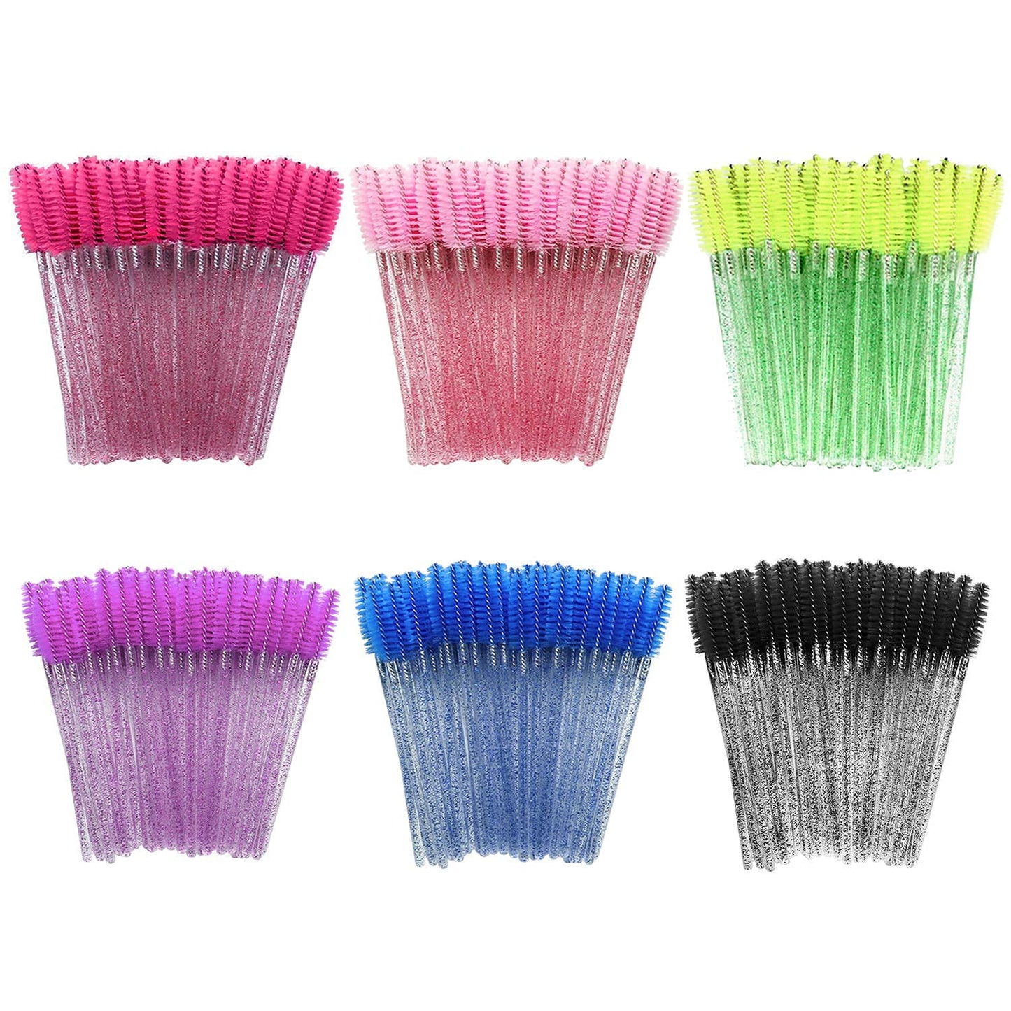 300Pcs Disposable Eyelash Mascara Brushes for Eye Lashes Extension Eyebrow and Makeup for Eye Lash Extension, Eyebrow and Makeup Crystal 6 Beauty & Personal Care GUMIKE