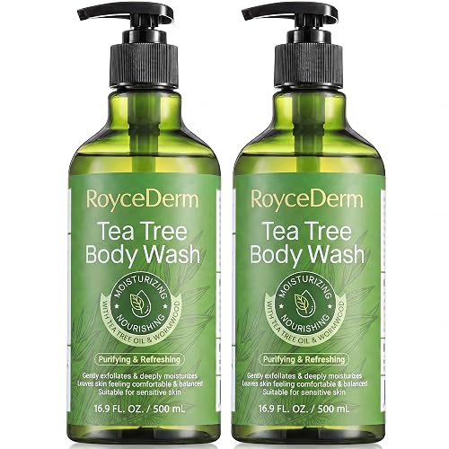 Roycederm Tea Tree Body Wash & Soap, Purifying and Refreshing Body Cleanser with Tea Tree Oil & Wormwood, Moisturizing Body Wash Helps Soothe Skin Beauty & Personal Care Roycederm
