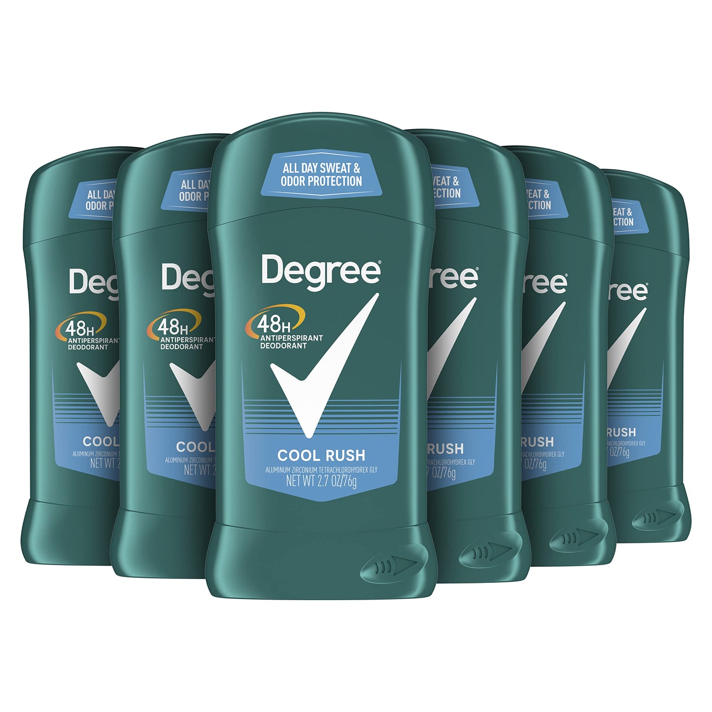 Degree Men Original Antiperspirant Deodorant for Men, Pack of 6, 48-Hour Sweat and Odor Protection, Cool Rush 2.7 oz Beauty and Personal Care Degree