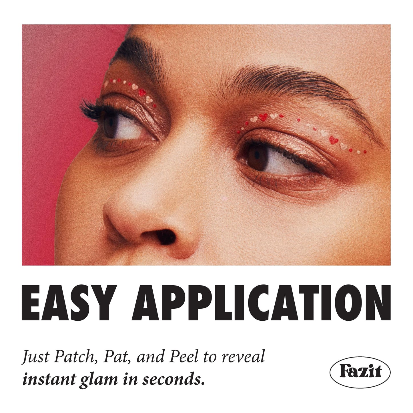Fazit Makeup Patches - Sweetheart Wing Eyes - Glow Up Make-Up Patches - Cute Glitter Makeup Accessories for Women - Cosmetic Glitter for Face Beauty & Personal Care Fazit