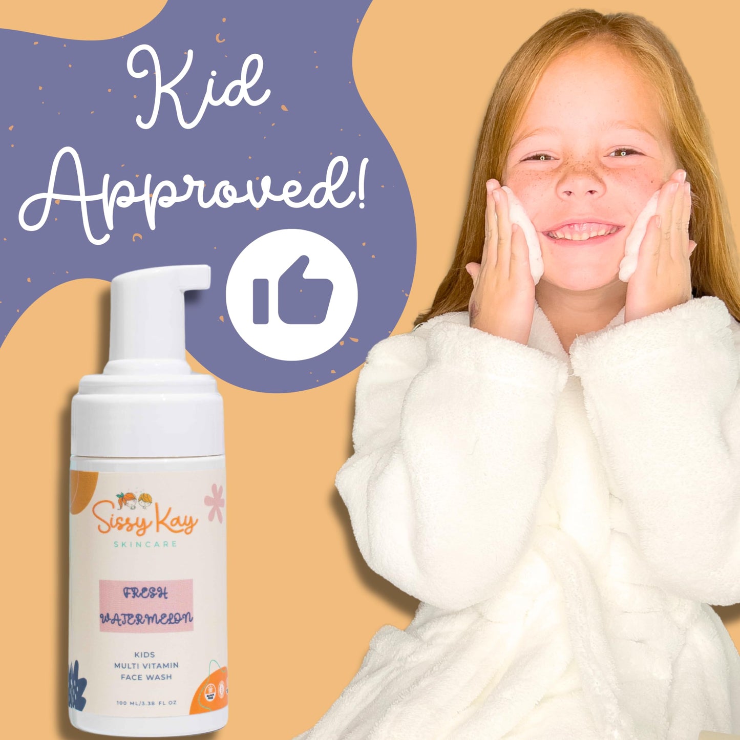 Sissy Kay Kids Face Wash - Foaming Face Wash For Kids - Gentle Skin Care - Natural Face Cleanser With Vitamin C & Vitamin E - For Girls and Boys Beauty & Personal Care Sissy Kay