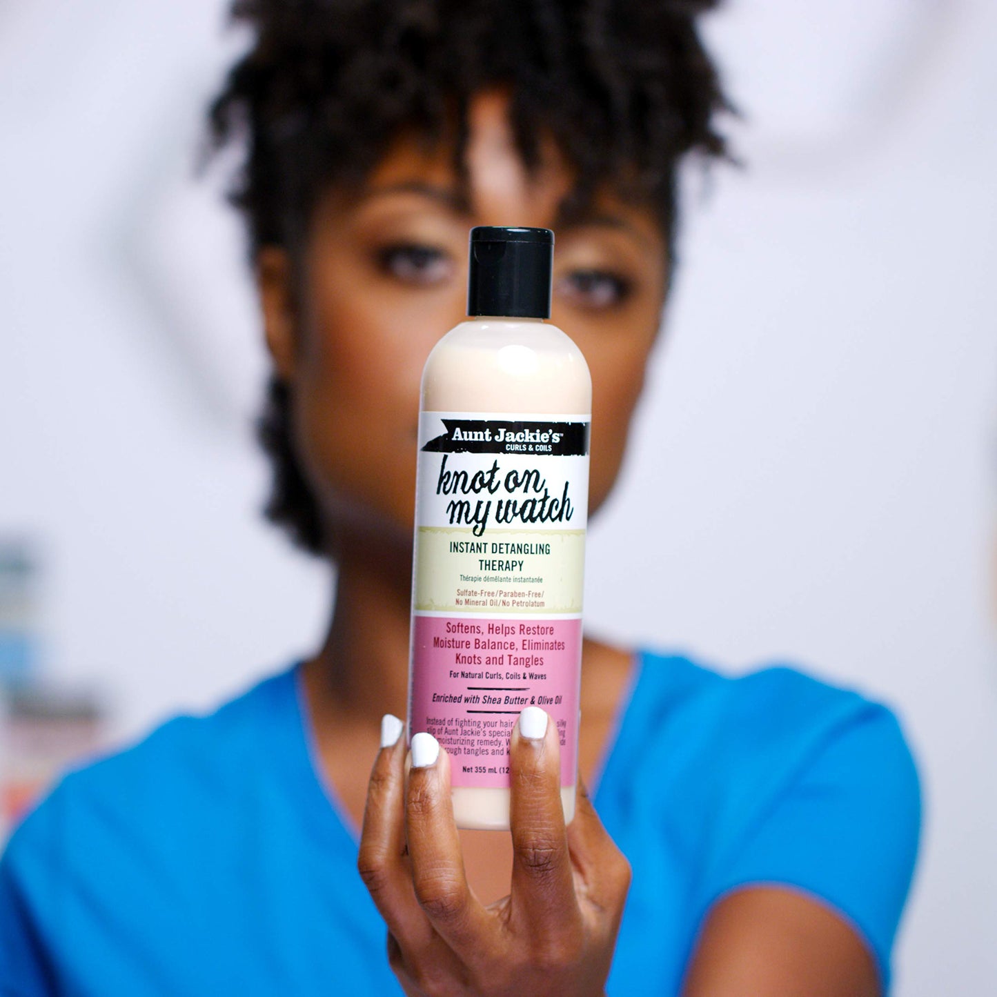 Aunt Jackie's Curls and Coils Knot On My Watch Instant Hair Detangling Therapy for Natural Curls, Coils and Waves, Enriched with shea Butter, 16 oz Beauty & Personal Care Aunt Jackie's